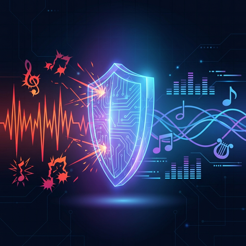 AI Music Filtering Illustration